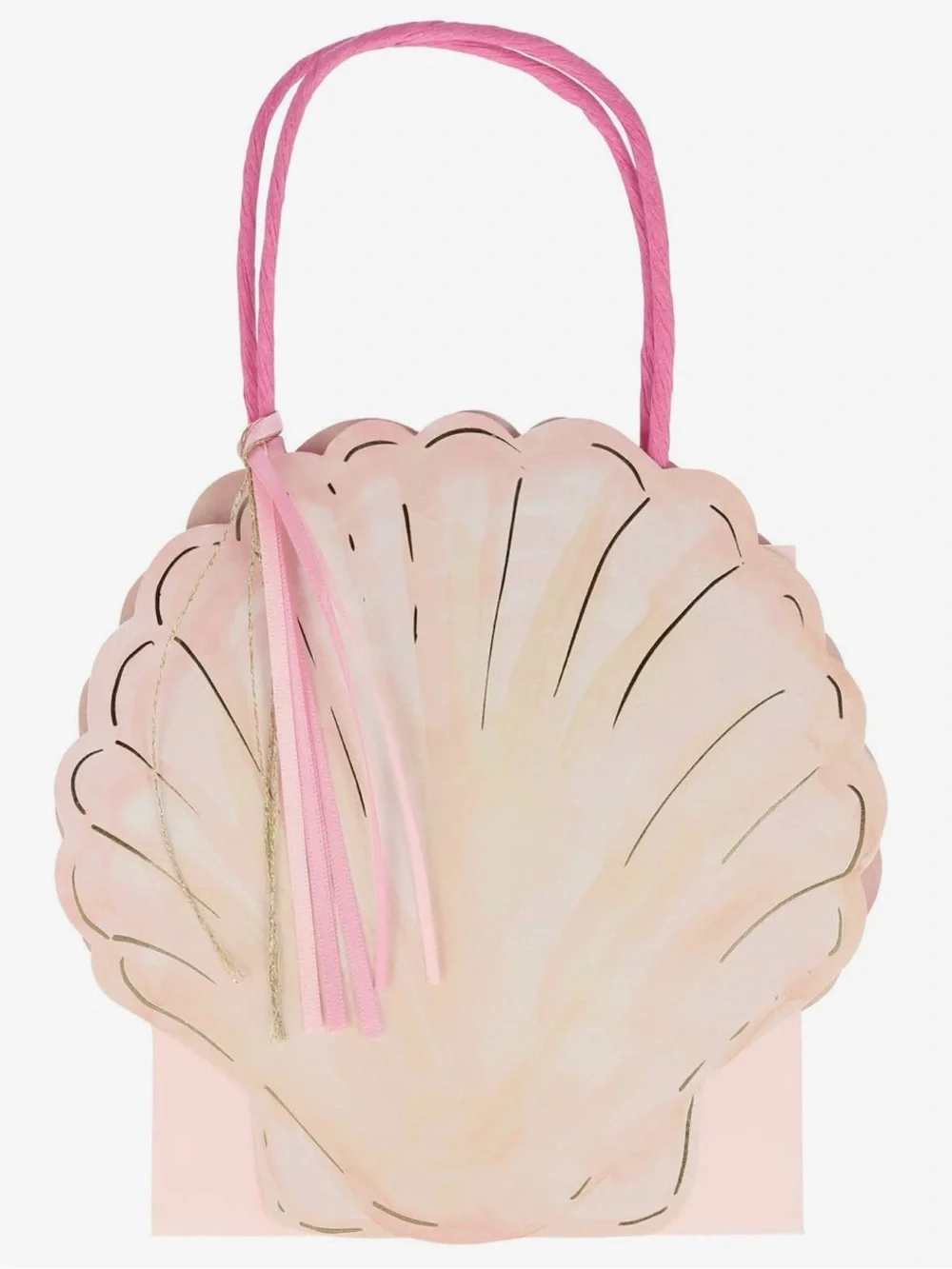 Pink Shell-Shaped Mermaid birthday theme party bags